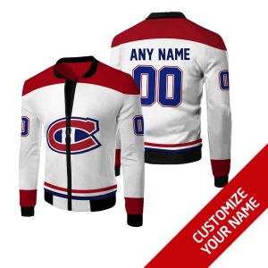 Personalized Montreal Canadiens Nhl Custom Bomber Jacket Montreal Canadiens Bomber Jacket
