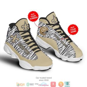 Personalized New Orleans Saints Nfl Football Air Jordan 13 Sneaker Shoes New Orleans Saints Air Jordan 13 Shoes
