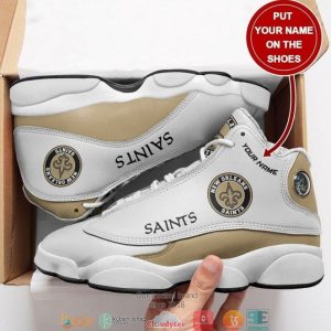 Personalized New Orleans Saints Nfl Football Team Air Jordan 13 Sneaker Shoes New Orleans Saints Air Jordan 13 Shoes