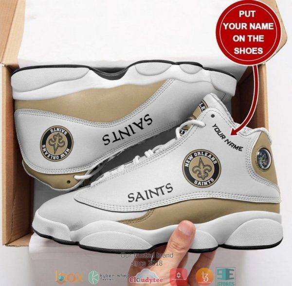 Personalized New Orleans Saints Nfl Football Team Air Jordan 13 Sneaker Shoes New Orleans Saints Air Jordan 13 Shoes