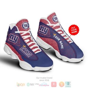 Personalized New York Giants Nfl Football Custom Air Jordan 13 Shoes New York Giants Air Jordan 13 Shoes