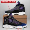Personalized New York Giants Nfl Football Team Custom Air Jordan 13 Shoes New York Giants Air Jordan 13 Shoes