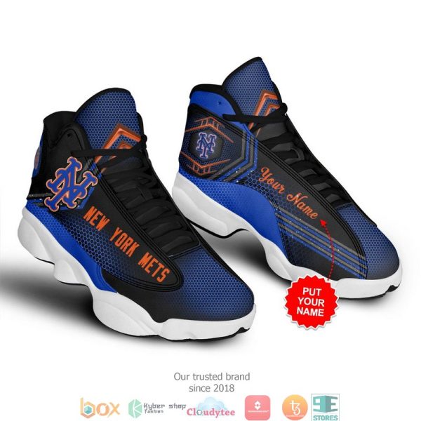 Personalized New York Mets Mlb Baseball Air Jordan 13 Sneaker Shoes New York Mets Air Jordan 13 Shoes