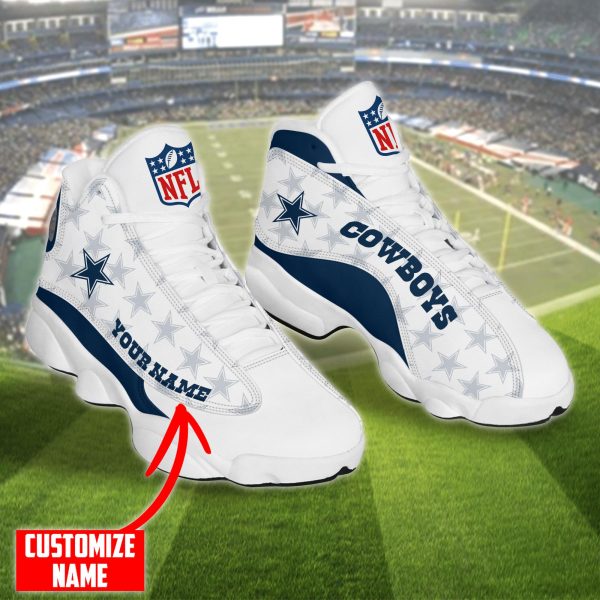 Personalized Nfl Dallas Cowboys White Air Jordan 13 Shoes Dallas Cowboys Air Jordan 13 Shoes