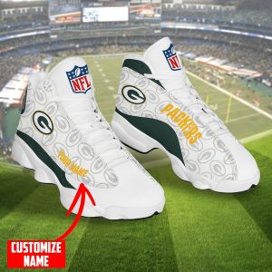Personalized Nfl Green Bay Packers White Air Jordan 13 Shoes Green Bay Packers Air Jordan 13 Shoes