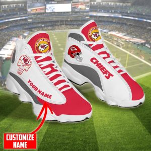 Personalized Nfl Kansas City Chiefs Skull Helmet Air Jordan 13 Shoes Kansas City Chiefs Air Jordan 13 Shoes