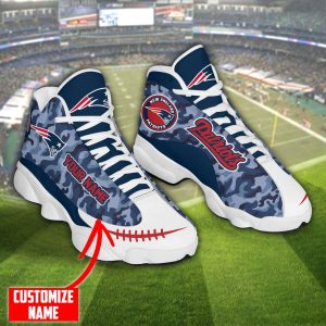 Personalized Nfl New England Patriots Camo Air Jordan 13 Shoes New England Patriots Air Jordan 13 Shoes