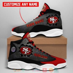Personalized Nfl San Francisco 49Ers Logo Football Team Custom Air Jordan 13 Shoes San Francisco 49Ers Air Jordan 13 Shoes