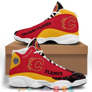 Personalized Nhl Calgary Flames Air Jordan 13 Shoes Calgary Flames Air Jordan 13 Shoes
