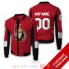 Personalized Nhl Ottawa Senators Logo Custom Red Bomber Jacket Ottawa Senators Bomber Jacket