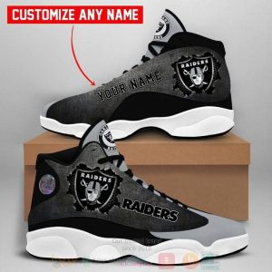 Personalized Oakland Raiders Nfl Custom Air Jordan 13 Shoes Oakland Raiders Air Jordan 13 Shoes