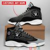 Personalized Oakland Raiders Nfl Football Team Air Jordan 13 Sneaker Shoes Oakland Raiders Air Jordan 13 Shoes