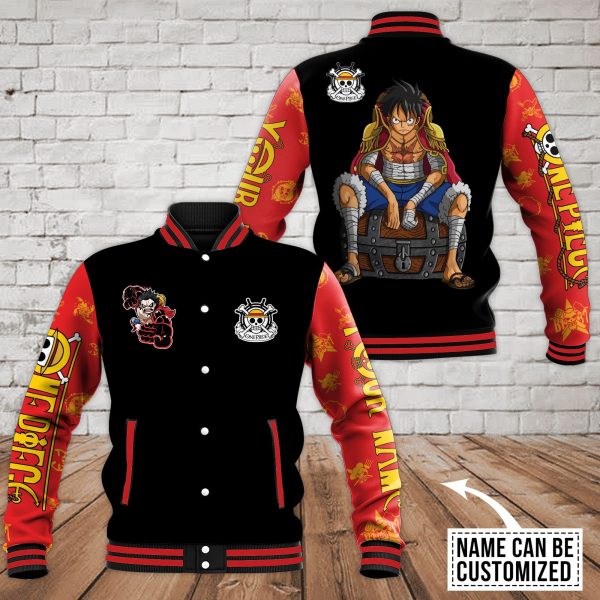 Personalized One Piece Monkey D Luffy 3D Bomber Jacket One Piece Bomber Jacket