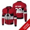 Personalized Ottawa Senators Red Black Nhl Custom Bomber Jacket Ottawa Senators Bomber Jacket