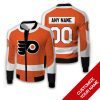 Personalized Philadelphia Flyers Nhl Orange Custom Bomber Jacket Philadelphia Flyers Bomber Jacket
