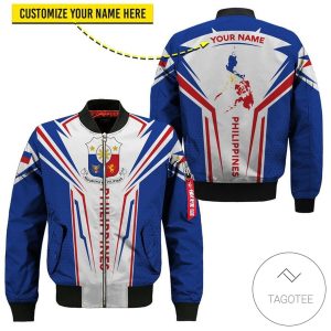 Personalized Philippines Map 3D Bomber Jacket Philippines Bomber Jacket