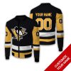 Personalized Pittsburgh Penguins Nhl Black Custom Bomber Jacket Pittsburgh Penguins Bomber Jacket