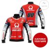 Personalized Pramac Ducati Motorcycle Racing Team 3D Bomber Jacket Motorcycle Bomber Jacket
