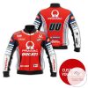 Personalized Pramac Ducati Racing Branded Unisex Racing 3D Bomber Jacket Ducati Bomber Jacket