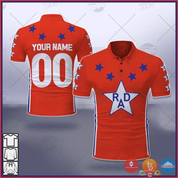 Personalized Rad Racing Cru Jones 80S Red Polo Shirt Bmx Racing Polo Shirts