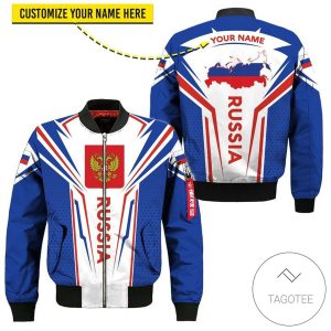 Personalized Russia Map 3D Bomber Jacket Personalized Bomber Jacket