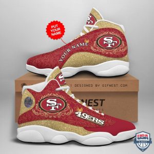 Personalized San Francisco 49Ers Glitter Air Jordan 13 Shoes San Francisco 49Ers Air Jordan 13 Shoes