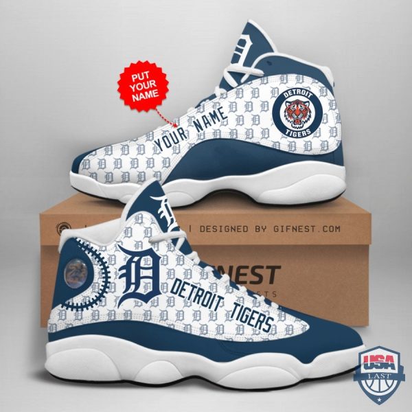 Personalized Shoes Detroit Tigers Air Jordan 13 Custom Name Detroit Tigers Air Jordan 13 Shoes