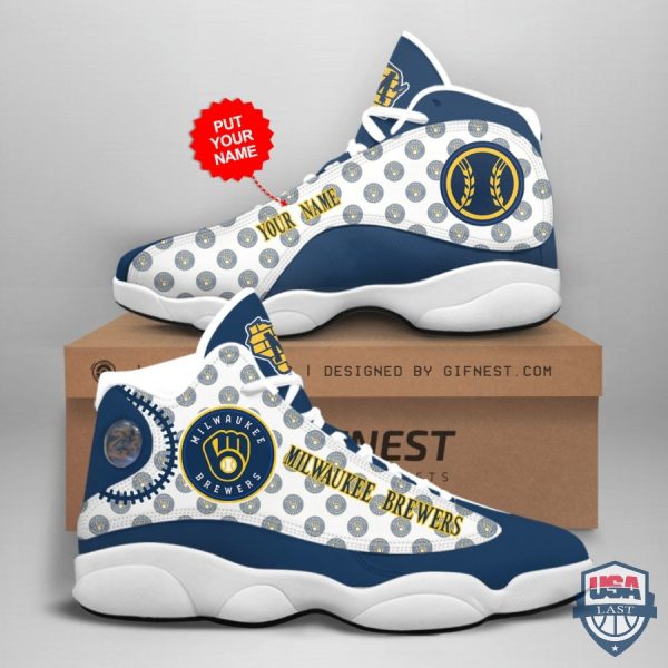 Personalized Shoes Milwaukee Brewers Air Jordan 13 Custom Name Milwaukee Brewers Air Jordan 13 Shoes