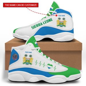 Personalized Sierra Leone Flag Custom Air Jordan 13 Shoes Personalized Air Jordan 13 Shoes