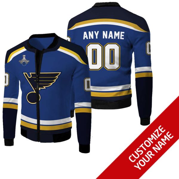 Personalized St Louis Blues Nhl Custom Bomber Jacket St Louis Blues Bomber Jacket