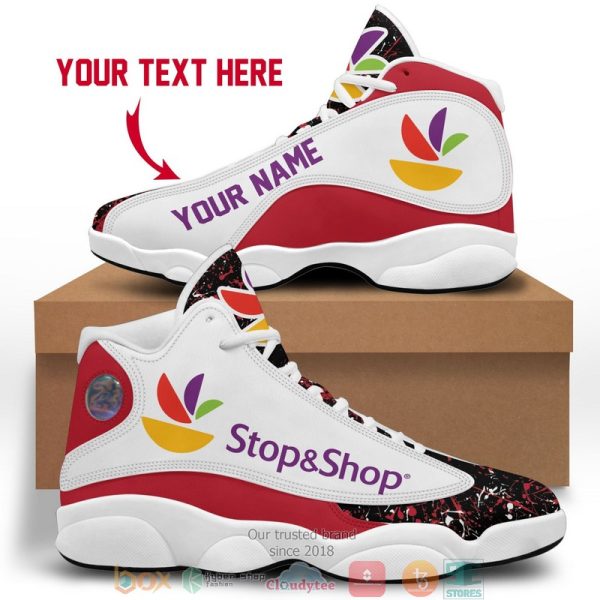 Personalized Stop And Shop Color Plash Air Jordan 13 Sneaker Shoes Personalized Air Jordan 13 Shoes