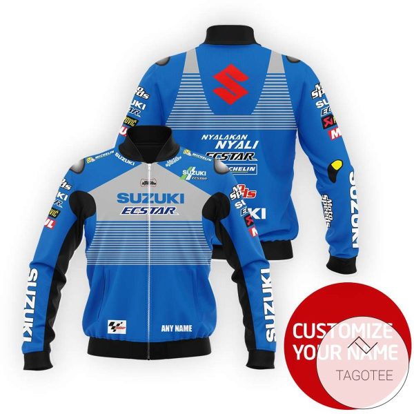 Personalized Suzuki Ecstar Motor Racing Branded Unisex Racing 3D Bomber Jacket Suzuki Bomber Jacket