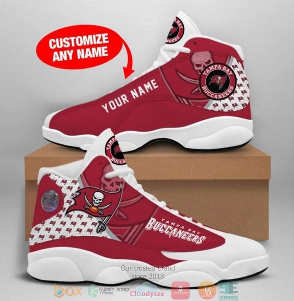 Personalized Tampa Bay Buccaneers Nfl Big Logo Football Team 6 Air Jordan 13 Sneaker Shoes Tampa Bay Buccaneers Air Jordan 13 Shoes