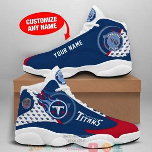 Personalized Tennessee Titans Football Nfl Football 8 Air Jordan 13 Sneaker Shoes Tennessee Titans Air Jordan 13 Shoes