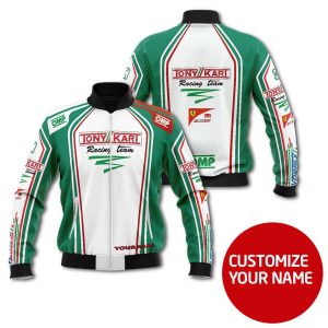 Personalized Tony Kart Racing Team Custom Bomber Jacket Racing Bomber Jacket