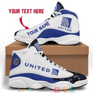 Personalized United Airlines Color Plash Air Jordan 13 Sneaker Shoes American Airlines Air Jordan 13 Shoes