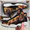 Personalized Us Firefighter Eagle Custom Air Jordan 13 Shoes American Flag Eagle Air Jordan 13 Shoes