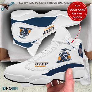 Personalized Utep Miners Air Jordan 13 Shoes Custom Jordan 13 Sneakers Personalized Air Jordan 13 Shoes