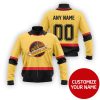 Personalized Vancouver Canucks Yellow Black Nhl Custom Bomber Jacket Vancouver Canucks Bomber Jacket