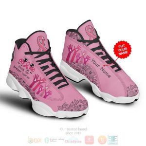Personalized Walk For Breast Cancer Awareness Custom Air Jordan 13 Shoes Personalized Air Jordan 13 Shoes