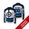 Personalized Winnipeg Jets White Blue Nhl Custom Bomber Jacket Winnipeg Jets Bomber Jacket