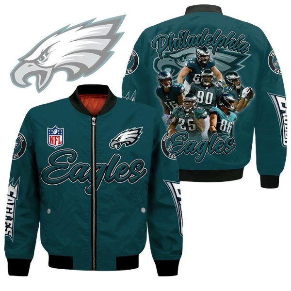 Philadelphia Eagles Players Nfl Bomber Jacket Philadelphia Eagles Bomber Jacket