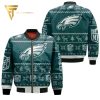 Philadelphia Eagles Ugly Christmas Full Printing Bomber Jacket Philadelphia Eagles Bomber Jacket