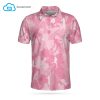 Pink Camouflage Tennis Girl Full Printing Polo Shirt Tennis Polo Shirts