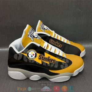 Pittsburgh Steelers Football Nfl 16 Big Logo Air Jordan 13 Sneaker Shoes Pittsburgh Steelers Air Jordan 13 Shoes