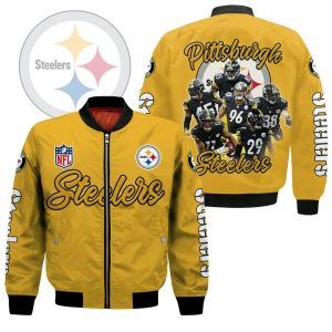 Pittsburgh Steelers Players Nfl Bomber Jacket Pittsburgh Steelers Bomber Jacket