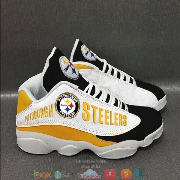 Pittsburgh Steelers Team Nfl Football Big Logo Air Jordan 13 Sneaker Shoes Pittsburgh Steelers Air Jordan 13 Shoes