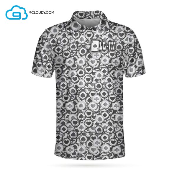 Poker All In Full Printing Polo Shirt Poker Polo Shirts