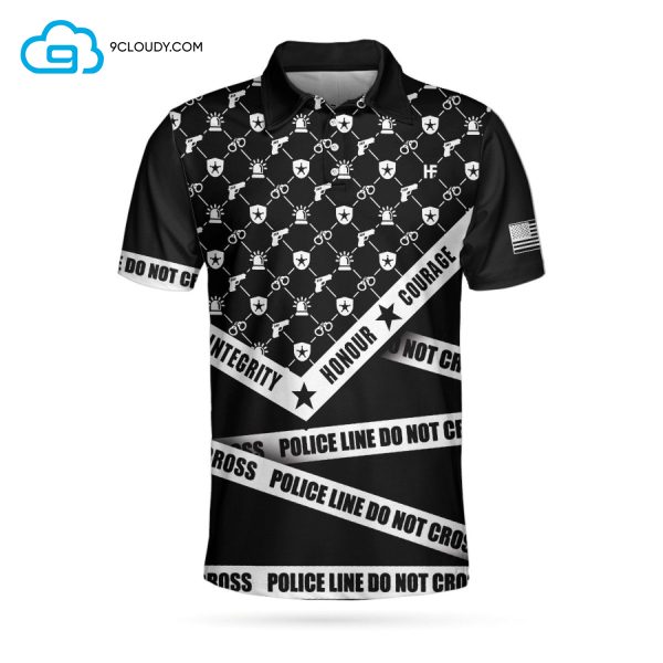 Police Line Do Not Cross Full Printing Polo Shirt