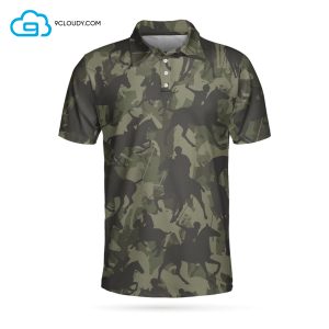 Polo Player Camo Pattern Full Printing Polo Shirt